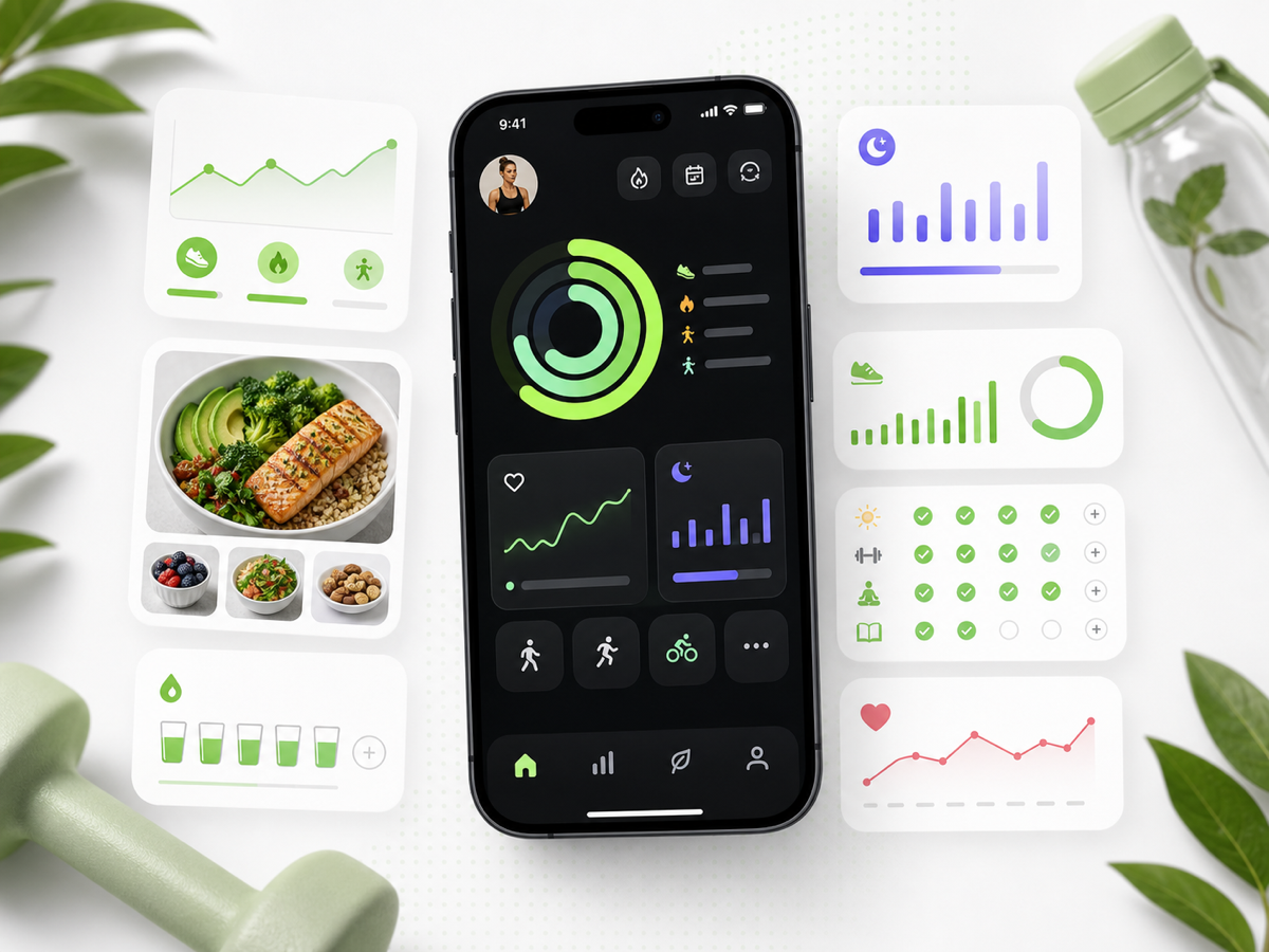 Health app product mockup