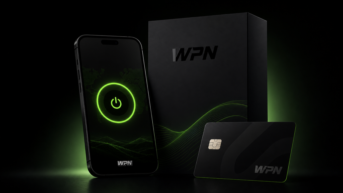 WPN white-label VPN product mockup